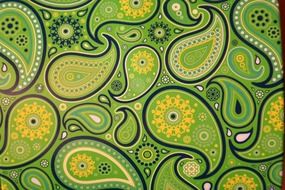 green paisley ornament