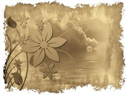 vintage background with flower pattern