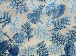 flowers blue patterns fabric