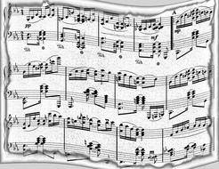 Black and white musical writing background design