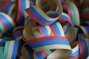colored streamers for the festival