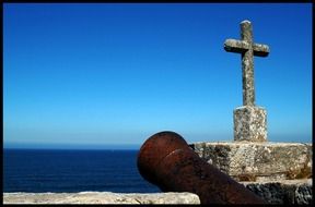 baiona galicia sea castle cruz