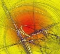 abstract hairlike lines on yellow wallpapers