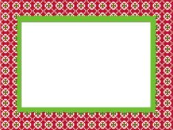 frame pattern christmas green