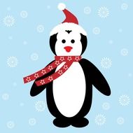 christmas penguin santa hat