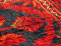 red carpet made of silk wool