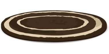 rug carpet brown white oval round