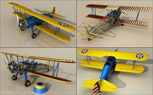 aircraft 3d rendering modeling