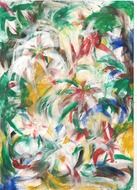 flowers painting colorful finger