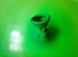 balloon rubber green gloss plastic