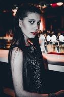 girl model in the bar