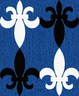 fleur de lis on blue background