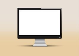 monitor isolated display beige