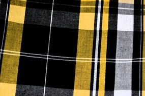 plaid yellow black pattern fabric