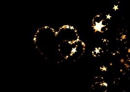 heart love luck abstract star