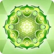 abstract green mandala pattern