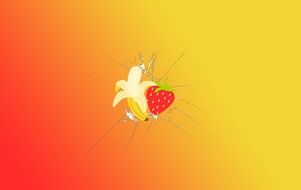 bananas strawberries wallpaper