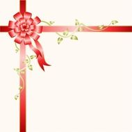 bow abstract background white red