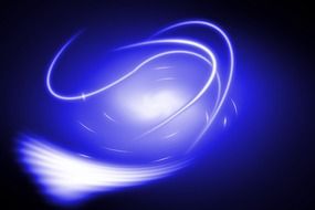 abstract swirl blue white space