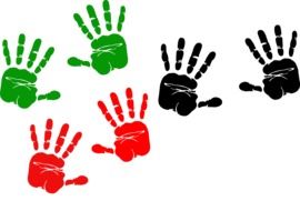 handprints colors paint symbol