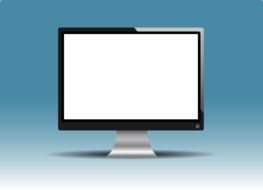 monitor eps isolated display white