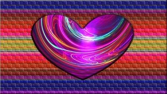 colorful heart vector love design