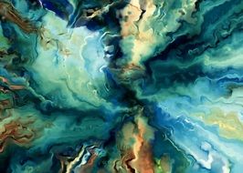 oil painting abstract color line