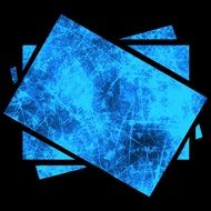 black background with blue rectangles