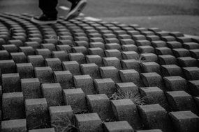 cobblestone shoes walking pavement