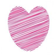 heart pink art scribble lines