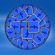 ball about facebook background