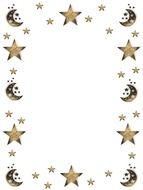 background stationery moon stars