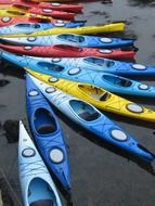 kayaks pattern boats colorful