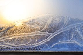 frost patterns ice crystals winter