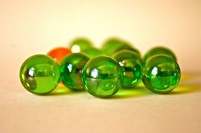 glass marble colorful green pearl
