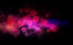 pink red black bokeh dark blue