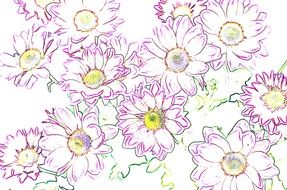 background with tender spring flowers
