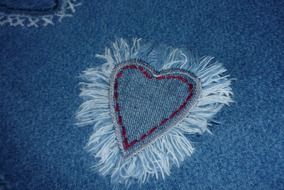 background fabric jeans heart love