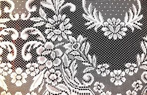 curtain with floral pattern