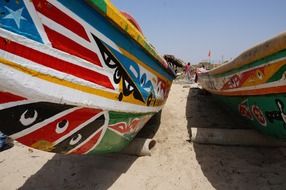 boat colorful historic pattern