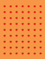 apple pattern orange design fruit