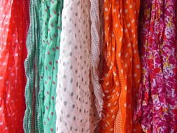 scarves polka dot floral colorful