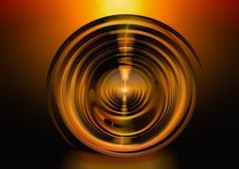 circle wave light yellow pattern