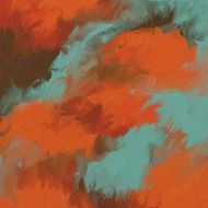 turquoise and orange paint texture