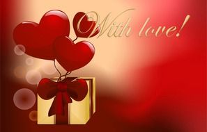 heart love gift romance background