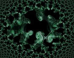fractal smoke green black