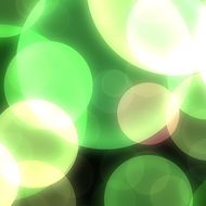 green bokeh bubbles