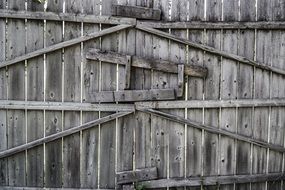 rural wooden locked gate