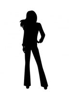 silhouette of a young lady