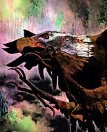 bald eagle sculpture grunge artwork